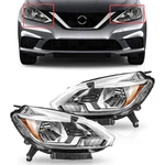 2PCS Halogen Headlight Black Housing For 2016-2018 Nissan Sentra NI2502244/3244 New. Price: $198.99.