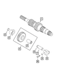 Genuine Mopar Reverse Idler Gear Shaft 68146106AA New. Price: $13.13.