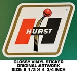 Hurst Shifter Glossy Vinyl Decal Sticker - Vintage Racing Drag Scca New. Price: $9.42.