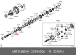 Genuine Oe Bearing 2539A006 For Mitsubishi 2539-A006 Neu. Price: $17.12.