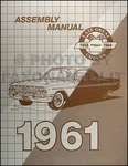 1961 Chevy Assembly Manual Impala Bel Air Biscayne Car Chevrolet Factory New. Price: $38.00.
