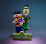 Unpainted Bert Ernie Sesame Street Character Diorama 3D Printed Model Kit Uw New. Price: $40.00.