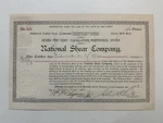 1898 National Shear Company Stock Certificate #A31, New Jersey. Price: $100.00.