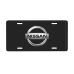 New Nissan Marque License Emblem Black 6X12 Inch Aluminum Made Usa. Price: $22.52.