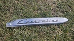 Oe 1952-1953 Ford Customline Right Fender Stainless Script Trim Badge Rf Used. Price: $34.00.