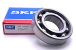 Skf 6206 C3 Deep Groove Ball Bearing, Open, No Seals 30X62X16 Mm New. Price: $12.72.