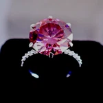 Huge 11.00 Ct Certified Pink Diamond Solitaire Ring, Free Studs New. Price: $325.00.