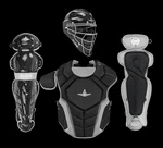 All Star Top Catcher Gear Kit -age Size 9-12 Black CKCC-TS-912 Full Set New. Price: $279.00.
